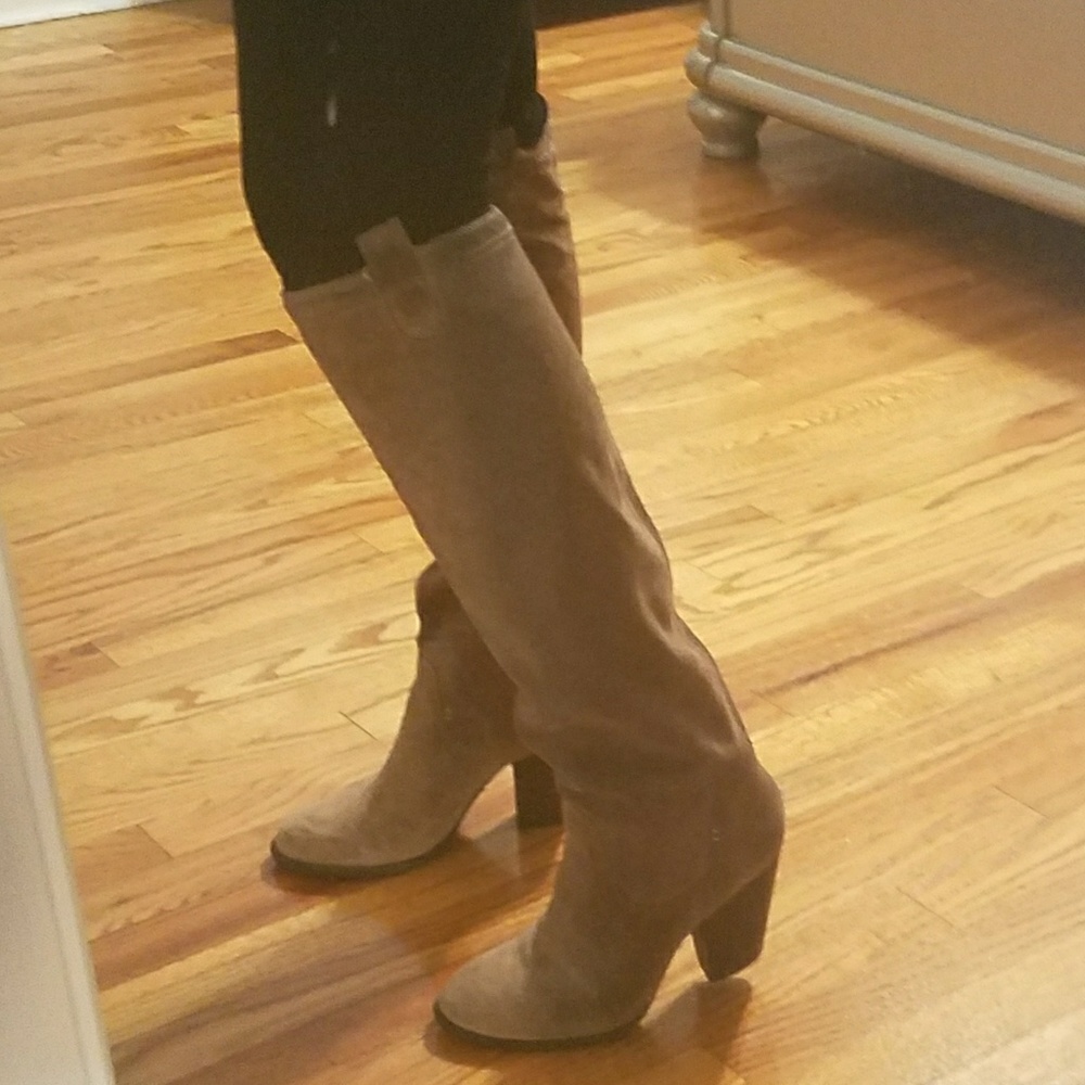 Vince Camuto Tall Suede Tan Boots